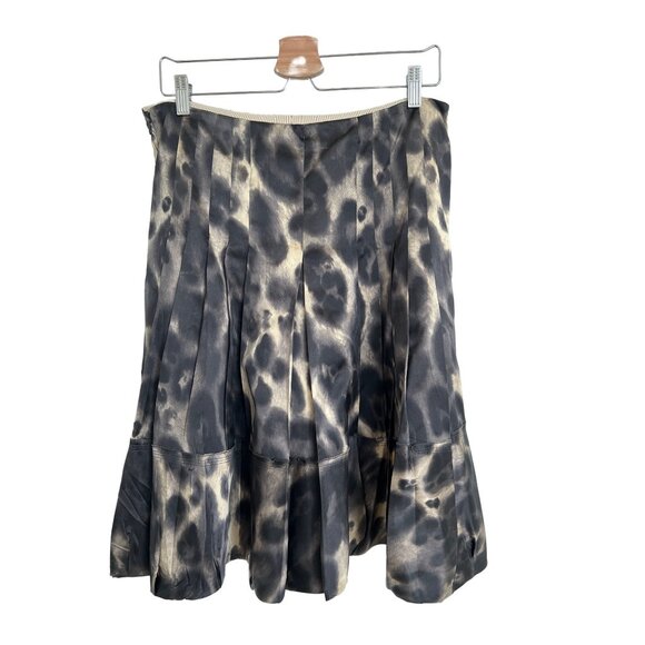 Prada Animal Print Silk Knee Length Skirt - Picture 4 of 8